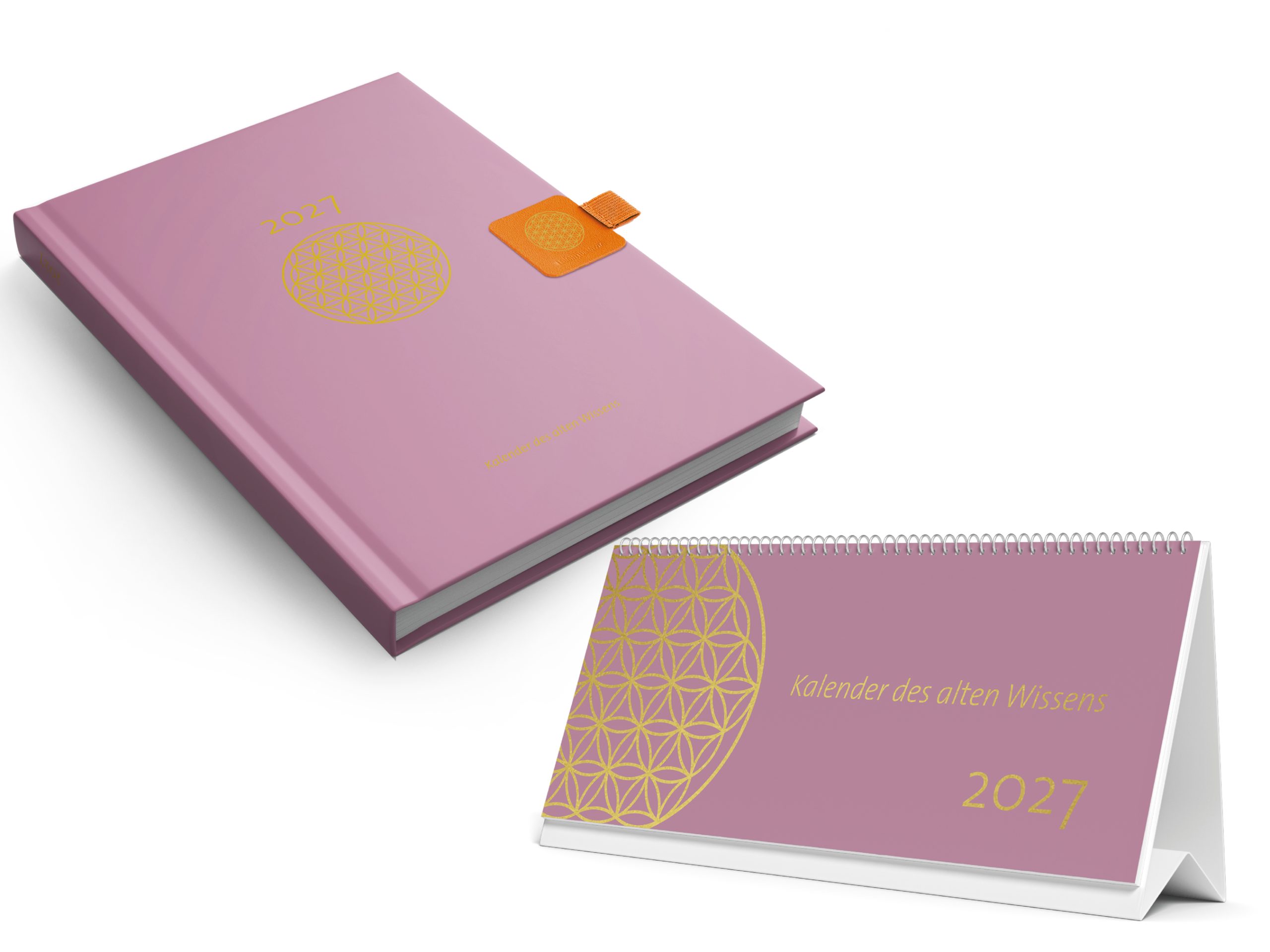 Buchkalender_Tischkalender_2027_Penloop_Knallorange